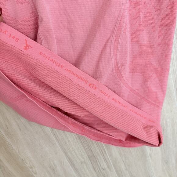 LULULEMON Swiftly Tech Racerback Tank Top Womens Size 8 Coral Pink Gym Running - Picture 6 of 13